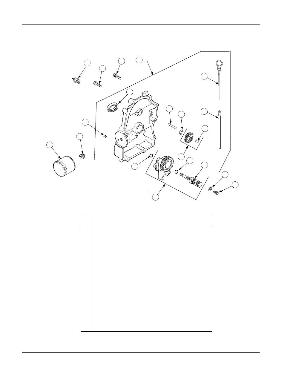 Oil pan and lubrication | Cub Cadet 2186 User Manual | Page 25 / 43