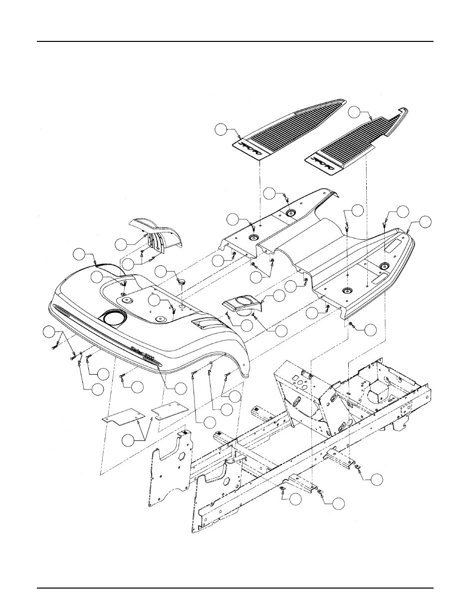 Fender and running board | Cub Cadet 2186 User Manual | Page 34 / 43