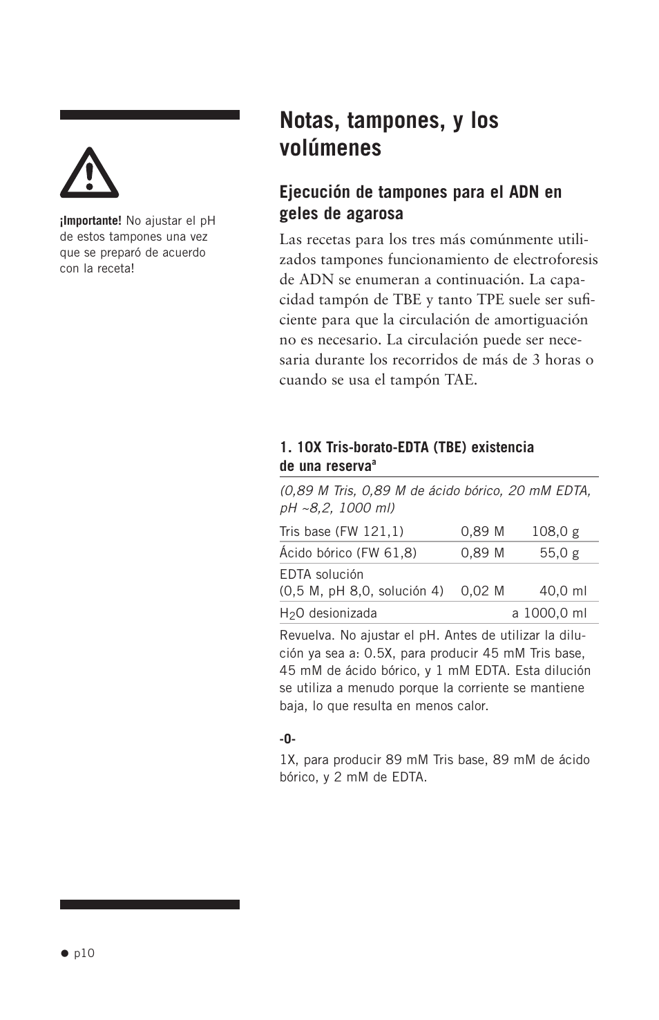 Notas, tampones, y los volúmenes | Hoefer HE99X User Manual | Page 18 / 26