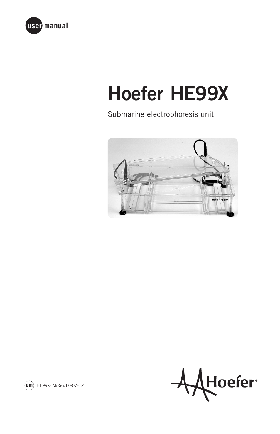 Hoefer HE99X User Manual | 26 pages