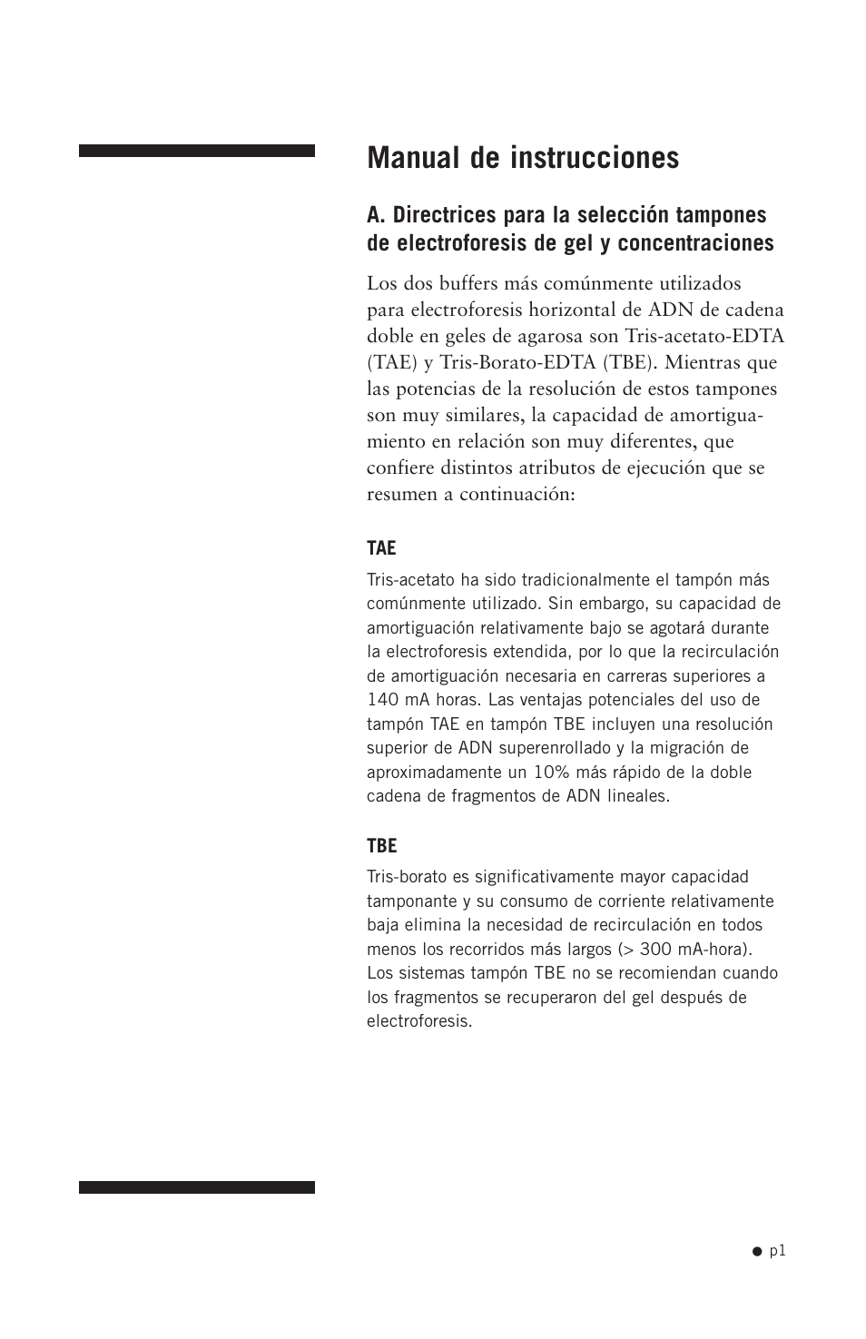 Manual de instrucciones | Hoefer HE-PLUS System User Manual | Page 11 / 26
