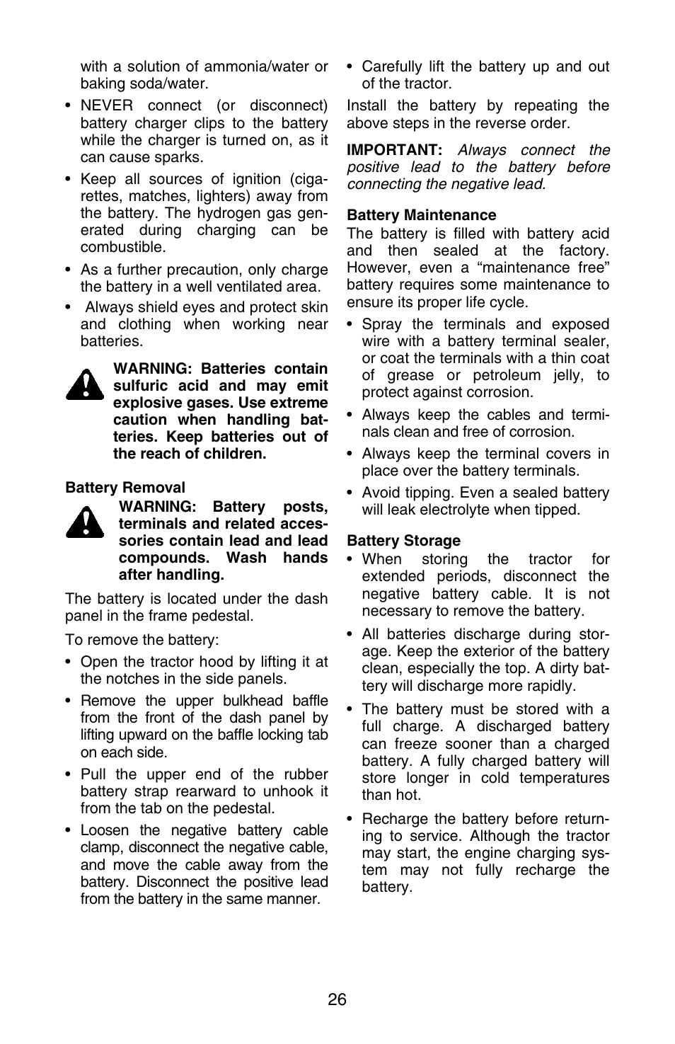 Cub Cadet GT 3200 User Manual | Page 26 / 48