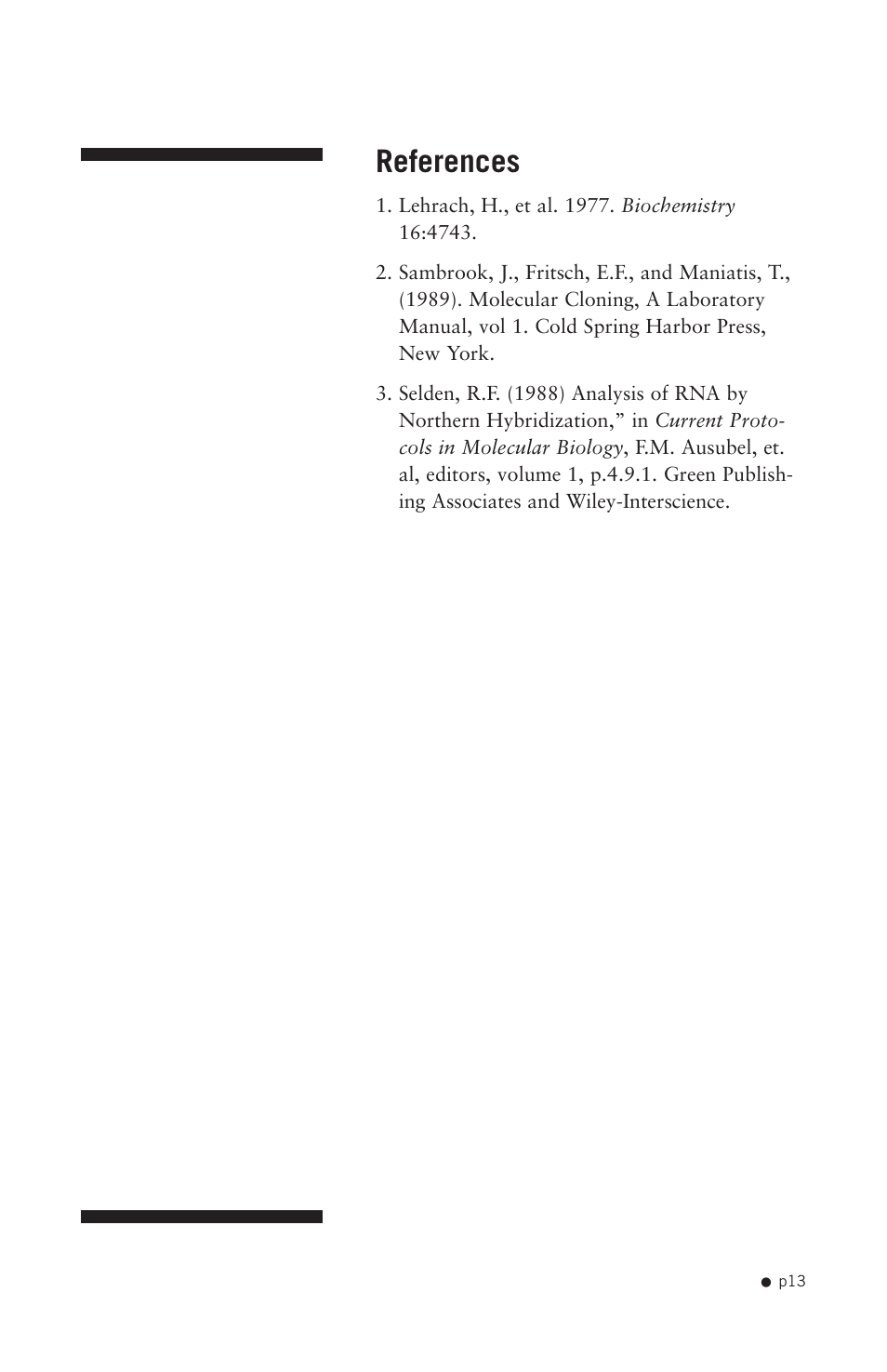 References | Hoefer HE-PLUS System User Manual | Page 23 / 26