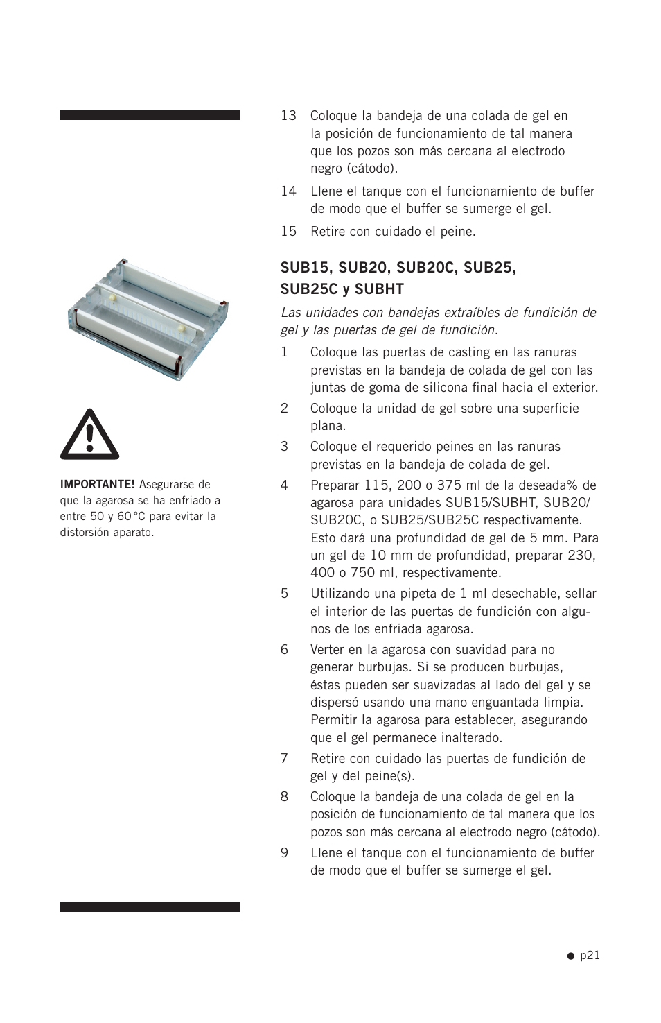 Hoefer SUB Series User Manual | Page 29 / 31