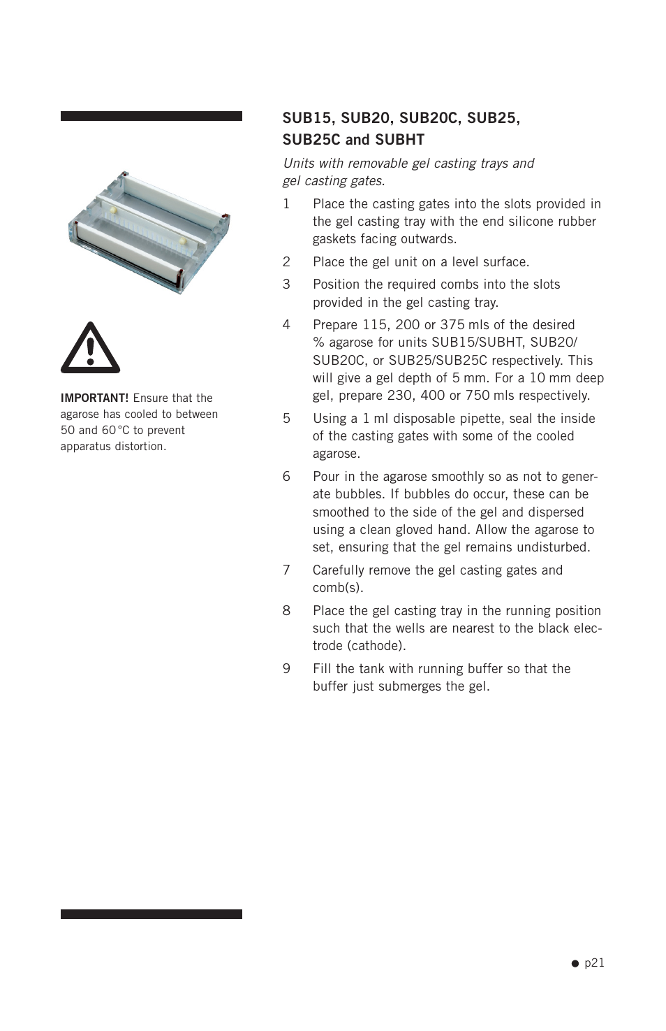 Hoefer SUB Series User Manual | Page 29 / 31