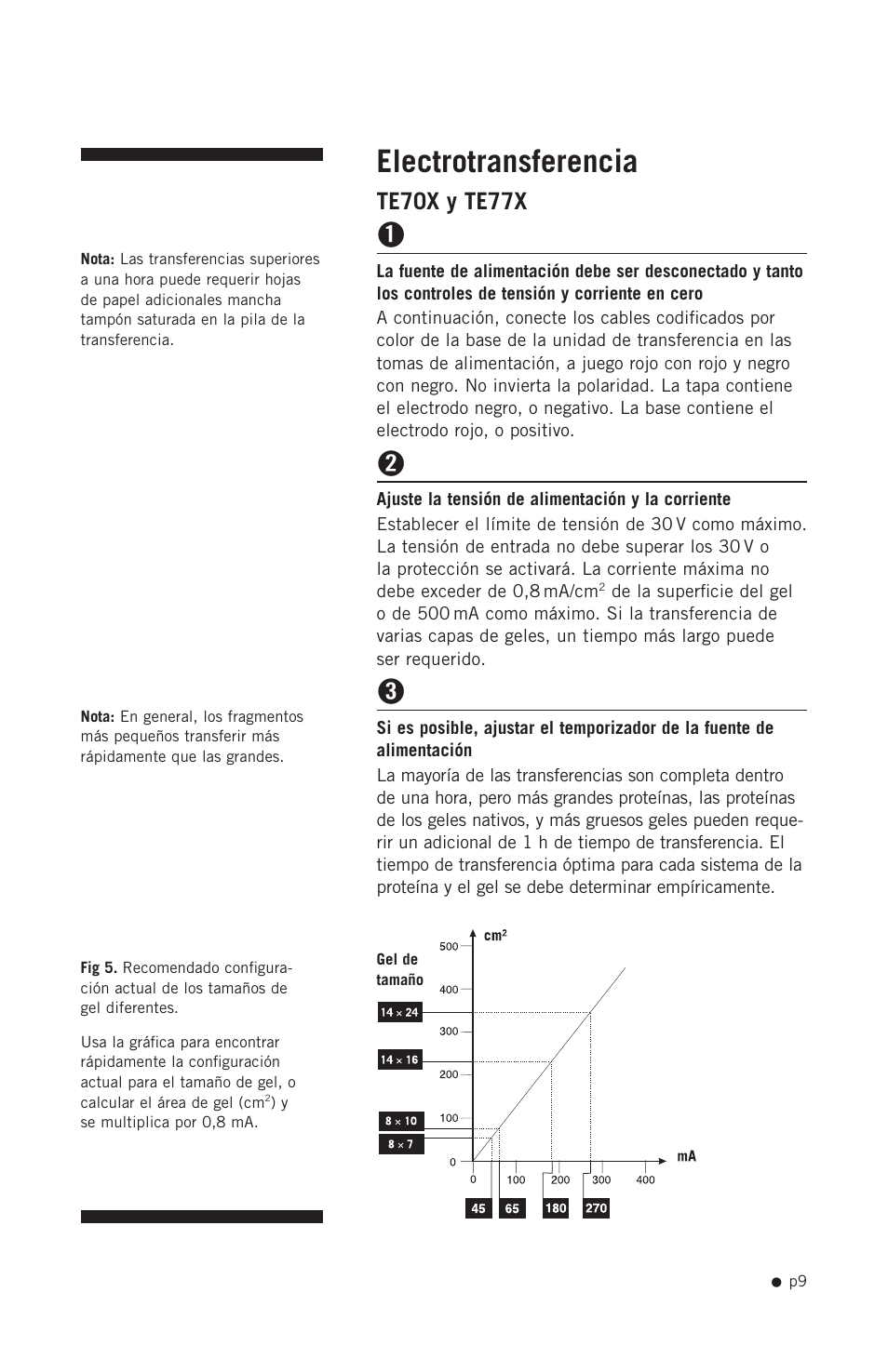 Electrotransferencia, Te70x y te77x | Hoefer TE70X User Manual | Page 17 / 31