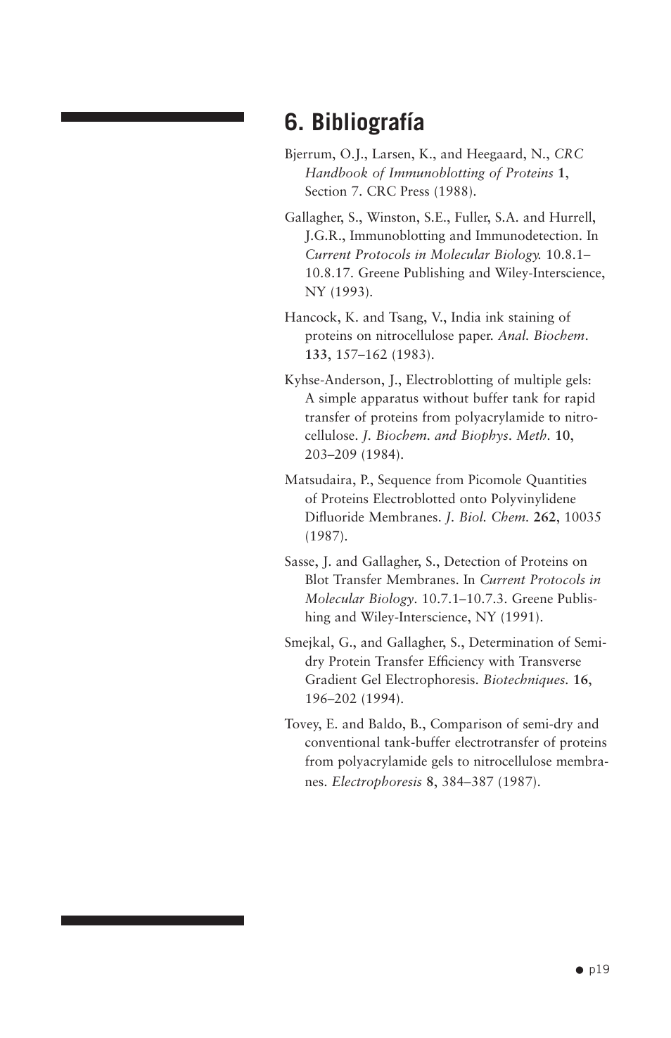 Bibliografía | Hoefer TE70X User Manual | Page 27 / 31