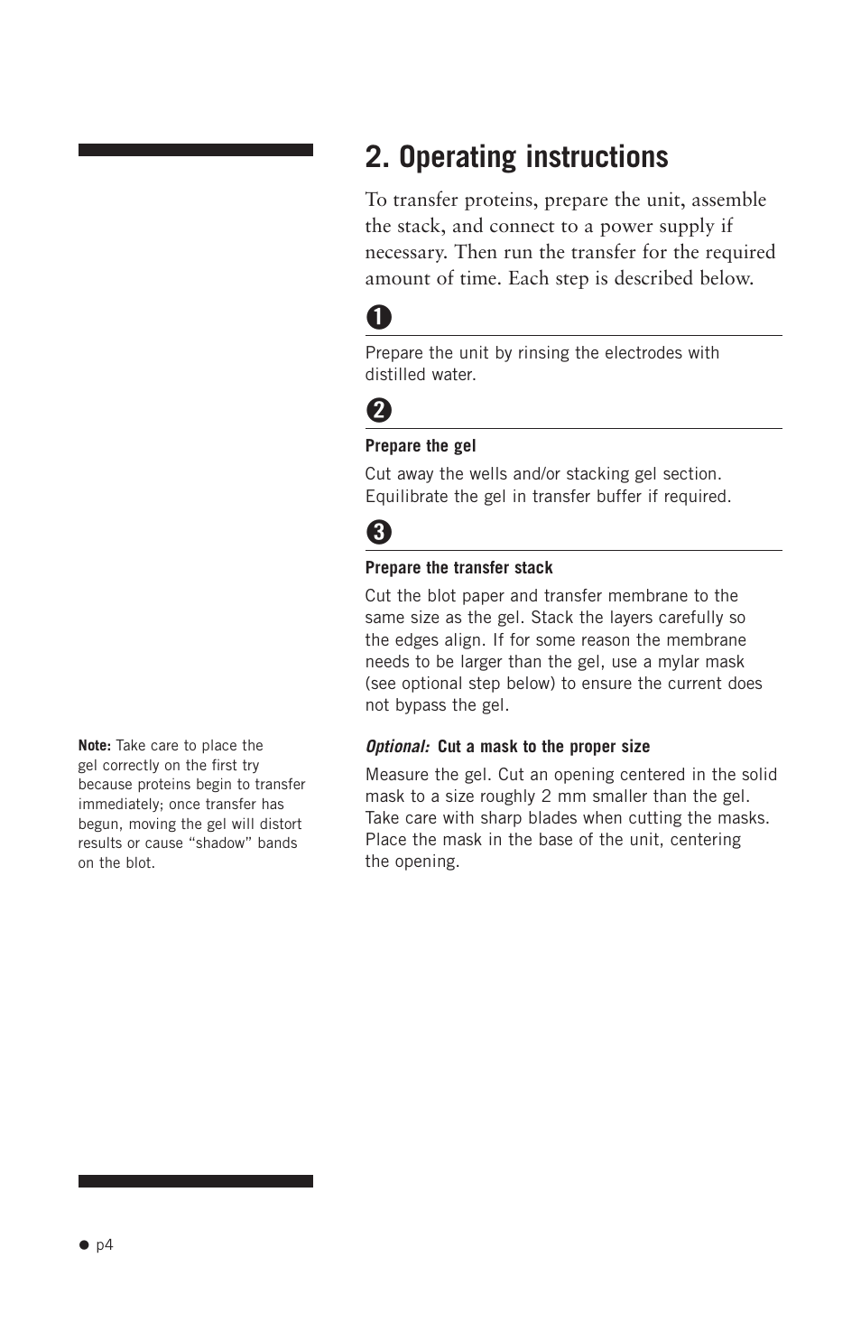 Operating instructions | Hoefer TE70X User Manual | Page 12 / 31