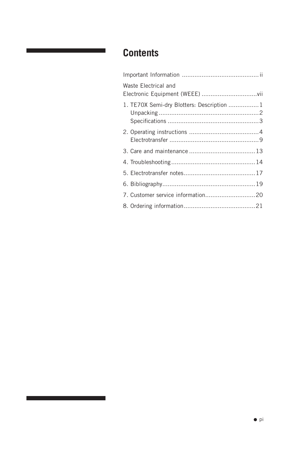 Hoefer TE70X User Manual | Page 2 / 31