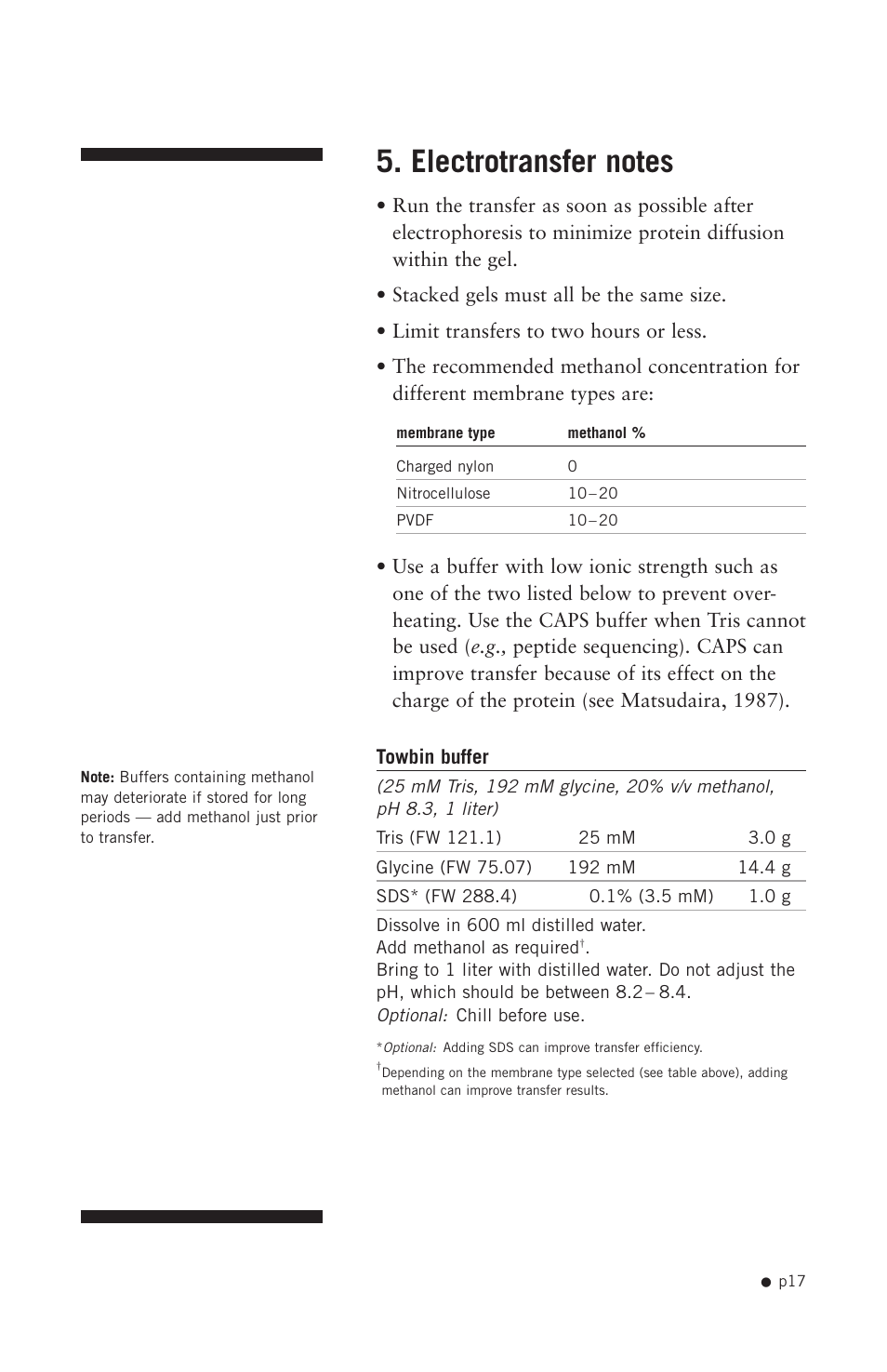 Electrotransfer notes | Hoefer TE70X User Manual | Page 25 / 31