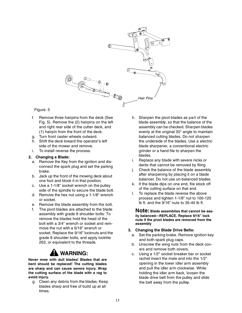 Warning | Cub Cadet Z - Wing 48 User Manual | Page 15 / 32