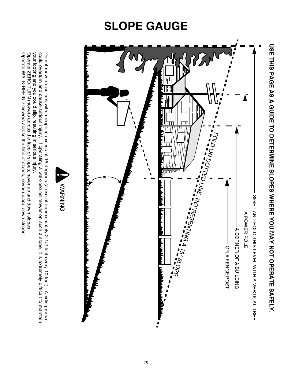 Slope gauge | Cub Cadet Z - Wing 48 User Manual | Page 29 / 32
