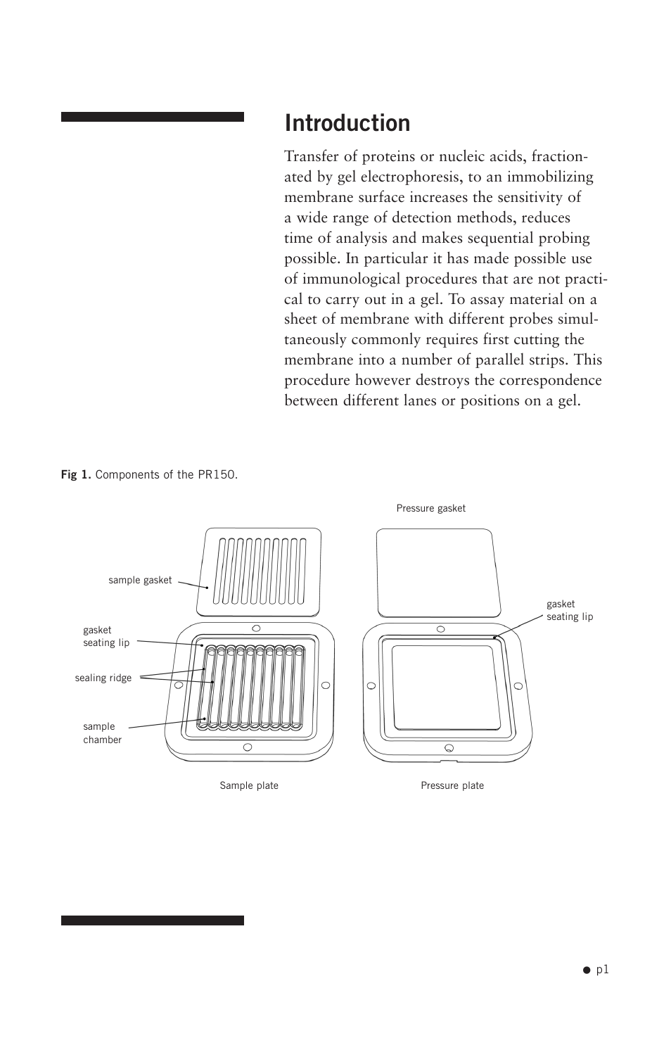 Introduction | Hoefer PR150 User Manual | Page 3 / 9