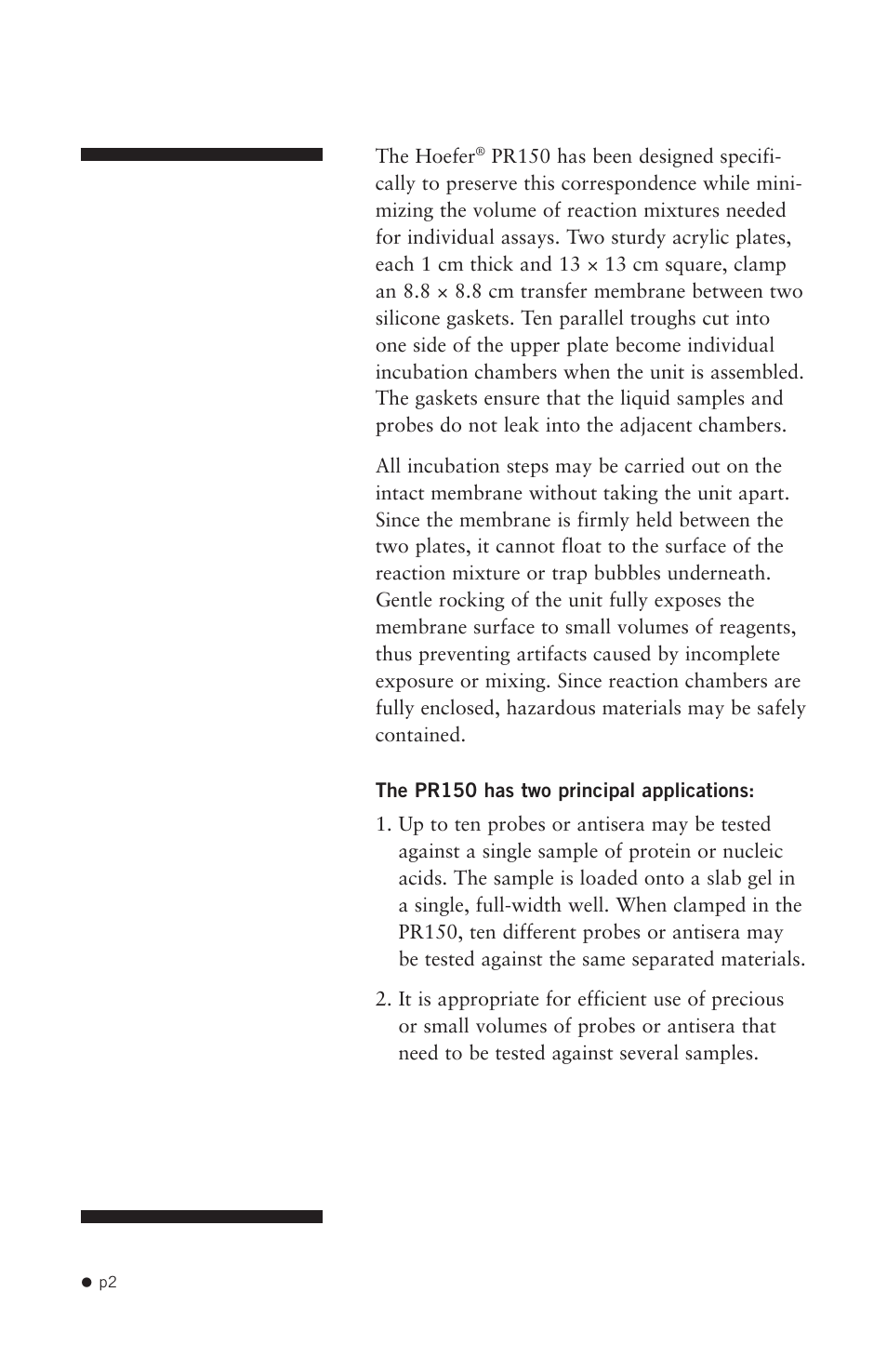 Hoefer PR150 User Manual | Page 4 / 9