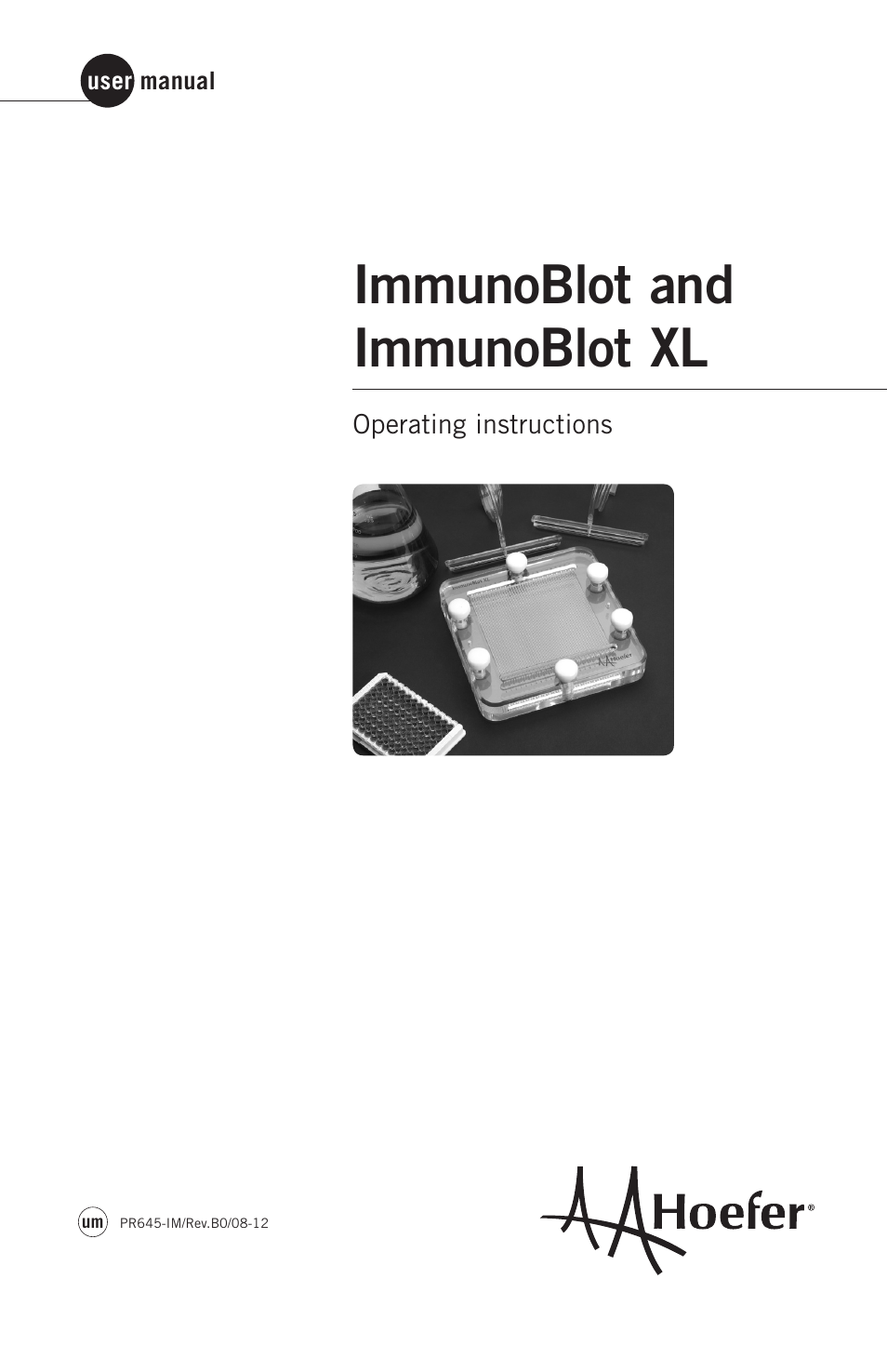 Hoefer PR625 Immunoblot User Manual | 21 pages