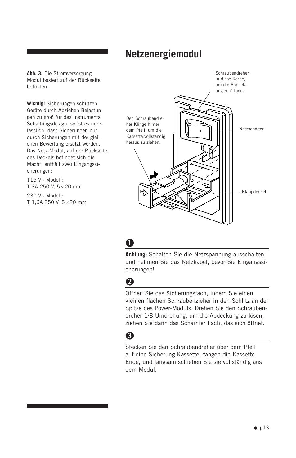 Netzenergiemodul | Hoefer TE42 User Manual | Page 21 / 35