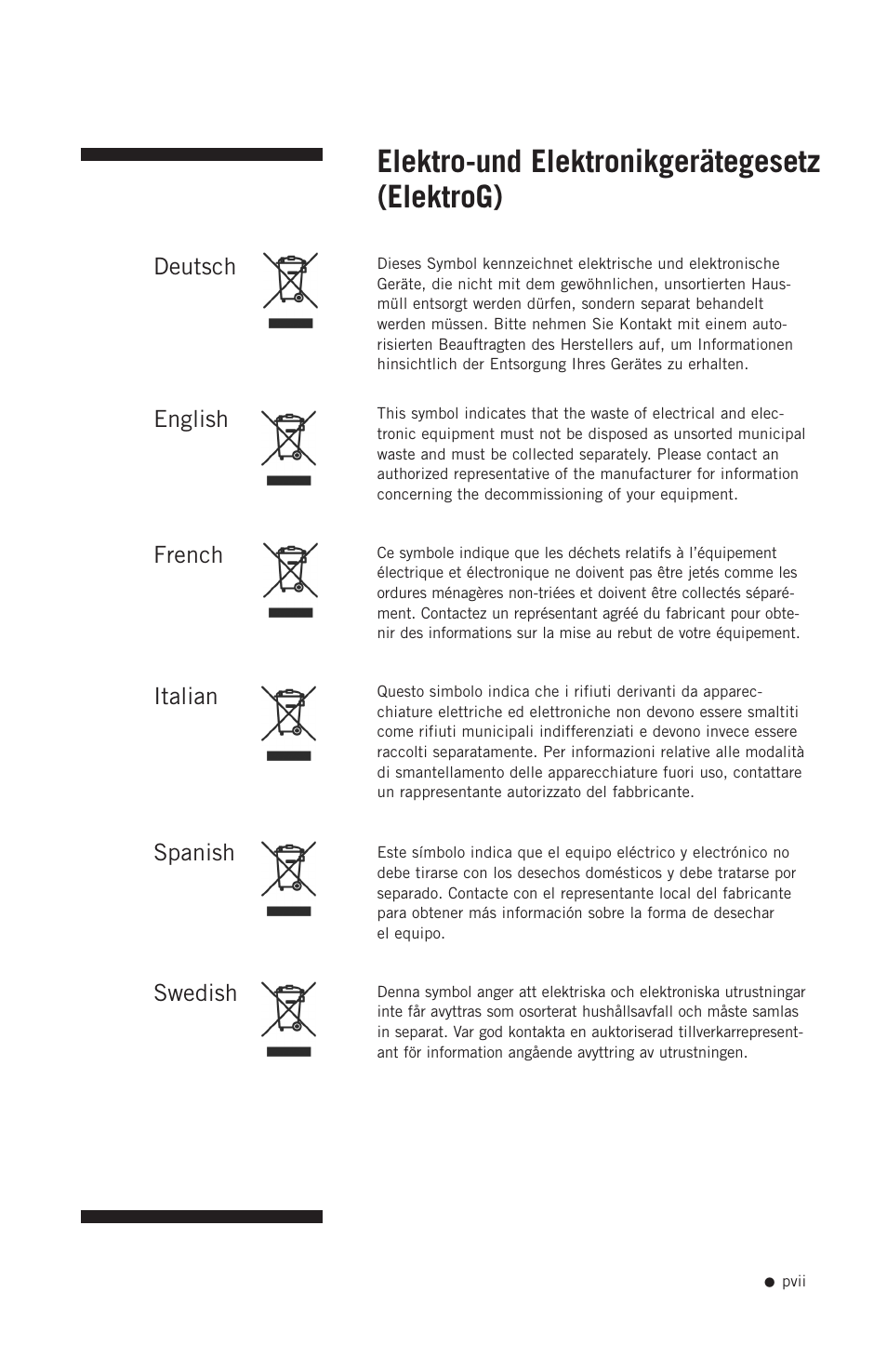 Elektro-und elektronikgerätegesetz (elektrog) | Hoefer TE42 User Manual | Page 8 / 35