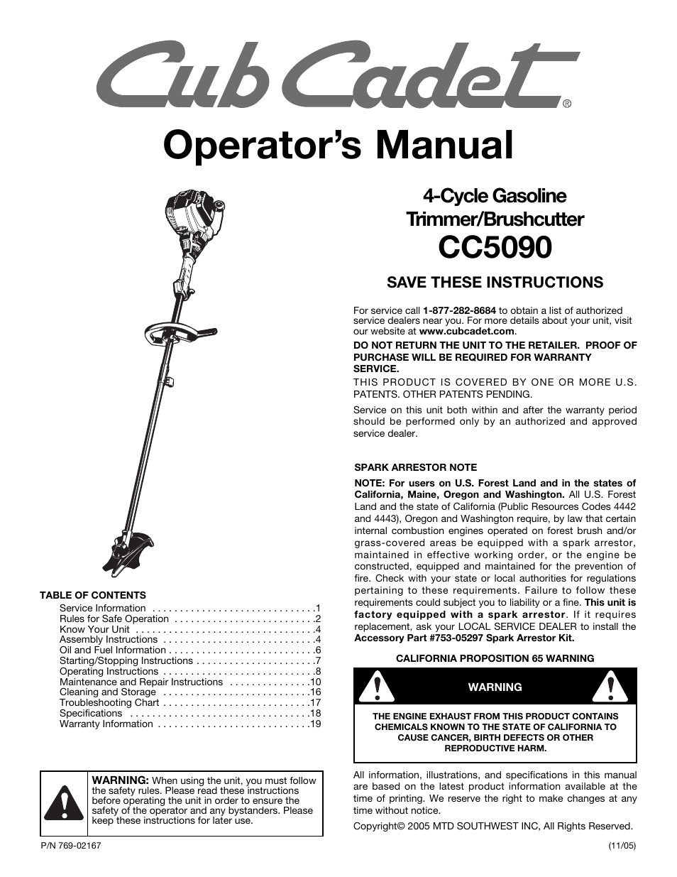 Cub Cadet CC5090 User Manual | 60 pages