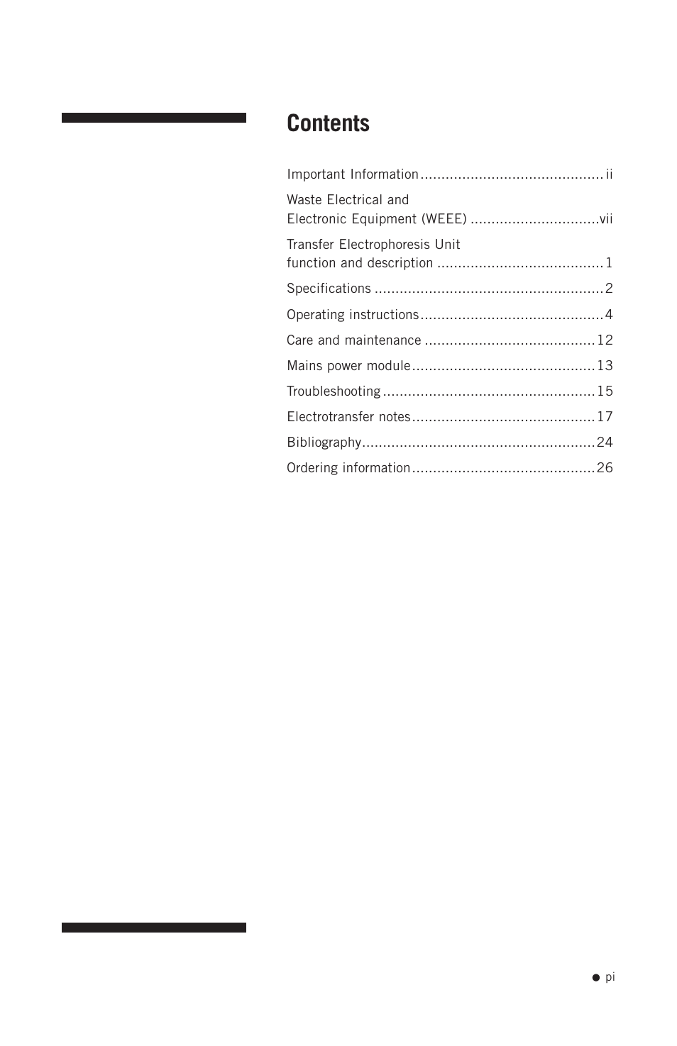 Hoefer TE42 User Manual | Page 2 / 35