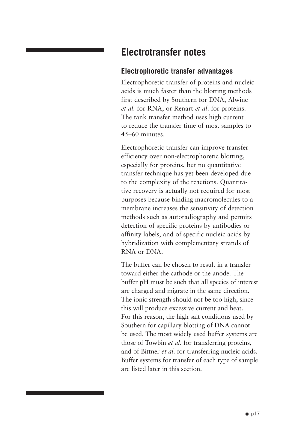 Electrotransfer notes | Hoefer TE42 User Manual | Page 25 / 35