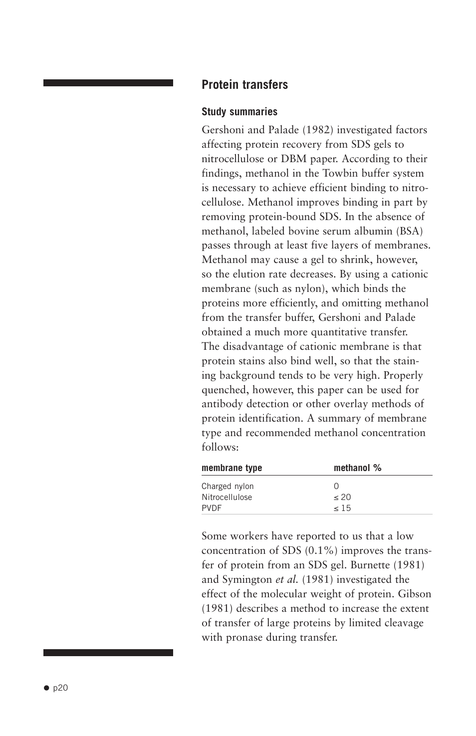 Protein transfers | Hoefer TE42 User Manual | Page 28 / 35