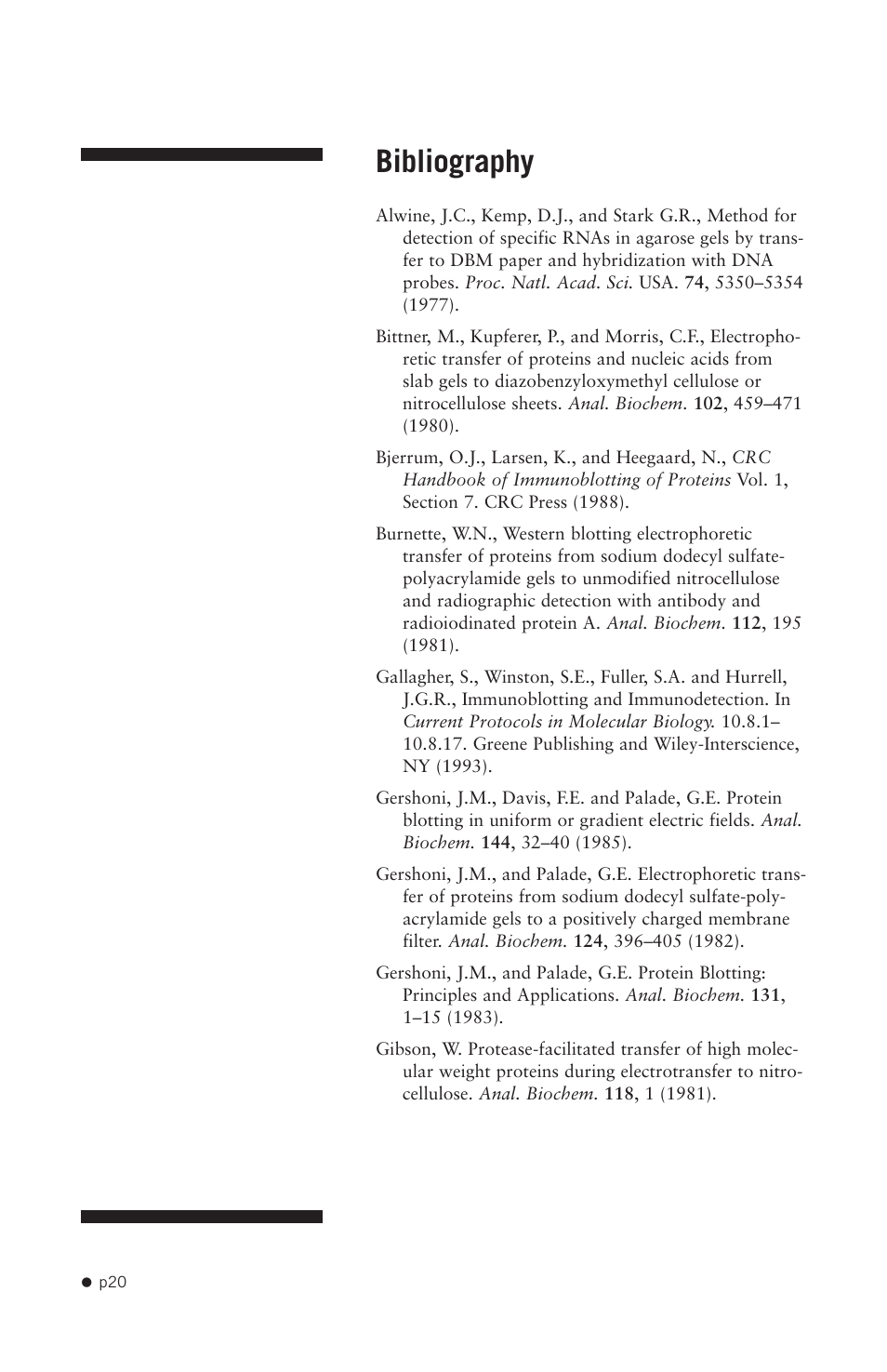 Bibliography | Hoefer TE22 User Manual | Page 28 / 31