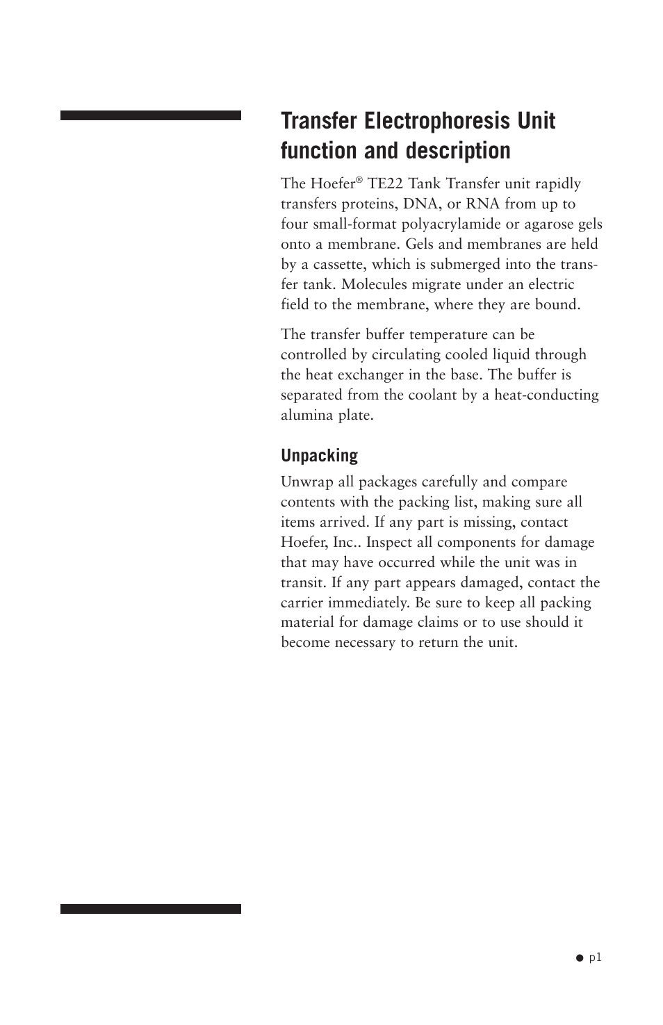 Hoefer TE22 User Manual | Page 9 / 31