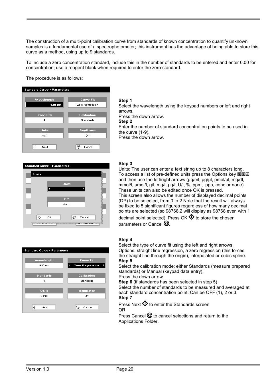 Hoefer SP-2001 Vision Life Spectrophotometer User Manual | Page 20 / 66