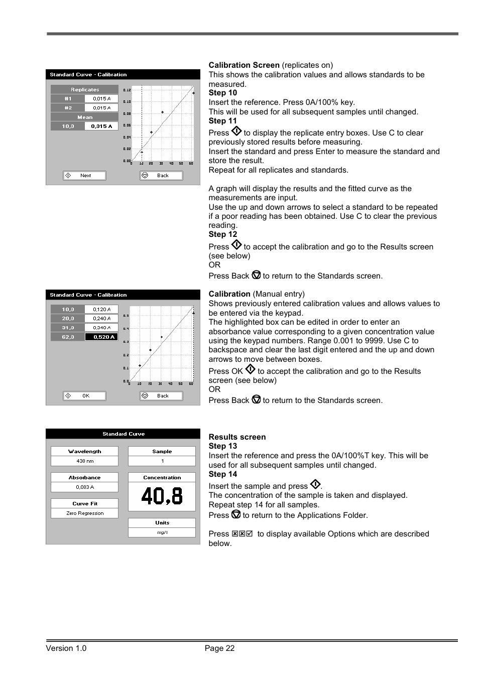 Hoefer SP-2001 Vision Life Spectrophotometer User Manual | Page 22 / 66