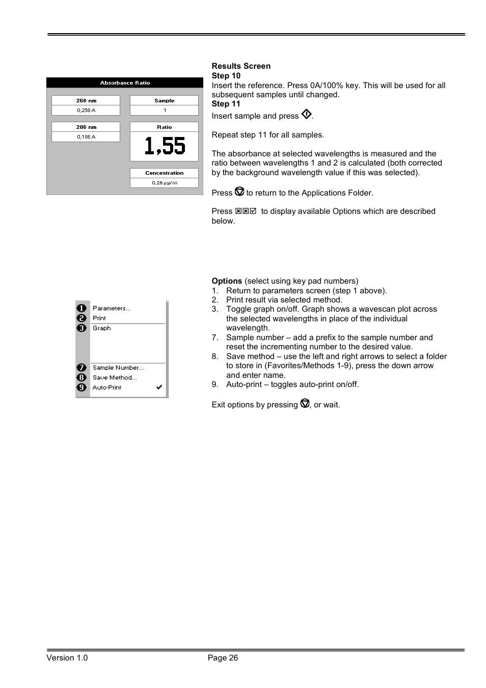 Hoefer SP-2001 Vision Life Spectrophotometer User Manual | Page 26 / 66