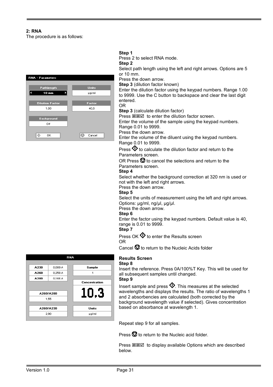 Hoefer SP-2001 Vision Life Spectrophotometer User Manual | Page 31 / 66