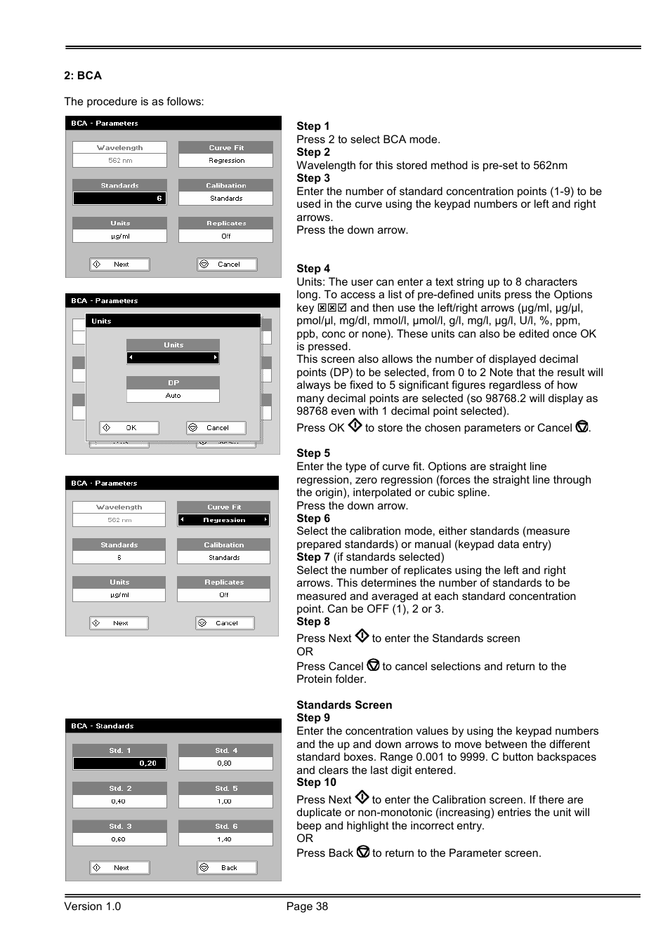 Hoefer SP-2001 Vision Life Spectrophotometer User Manual | Page 38 / 66