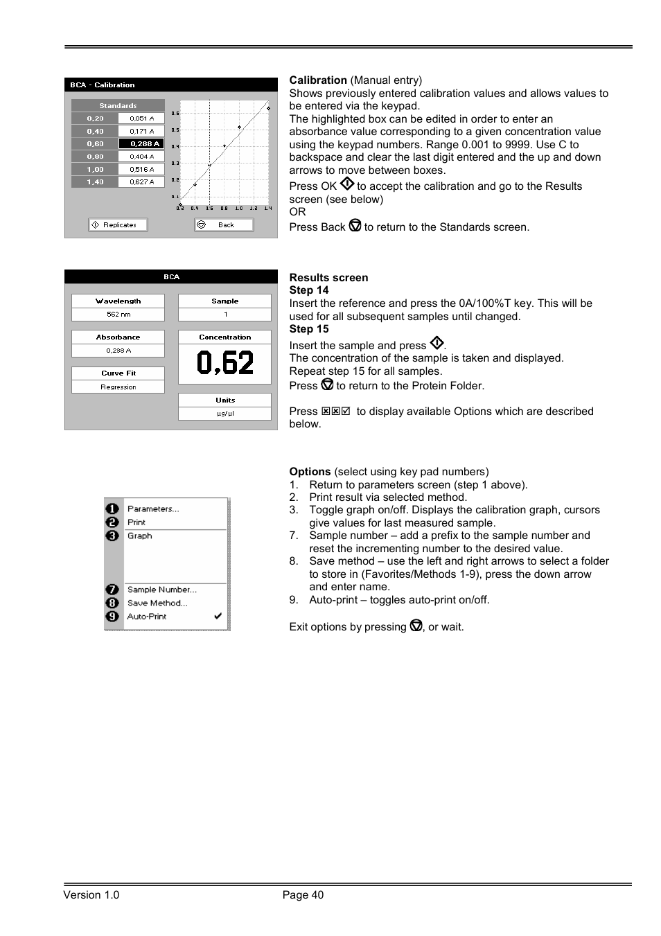 Hoefer SP-2001 Vision Life Spectrophotometer User Manual | Page 40 / 66