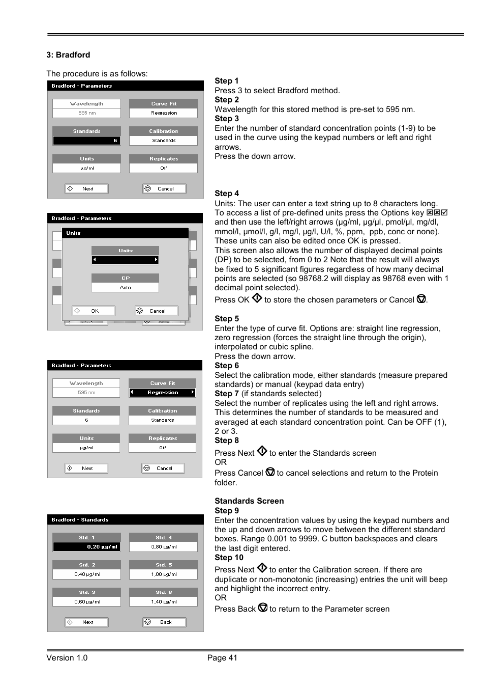 Hoefer SP-2001 Vision Life Spectrophotometer User Manual | Page 41 / 66