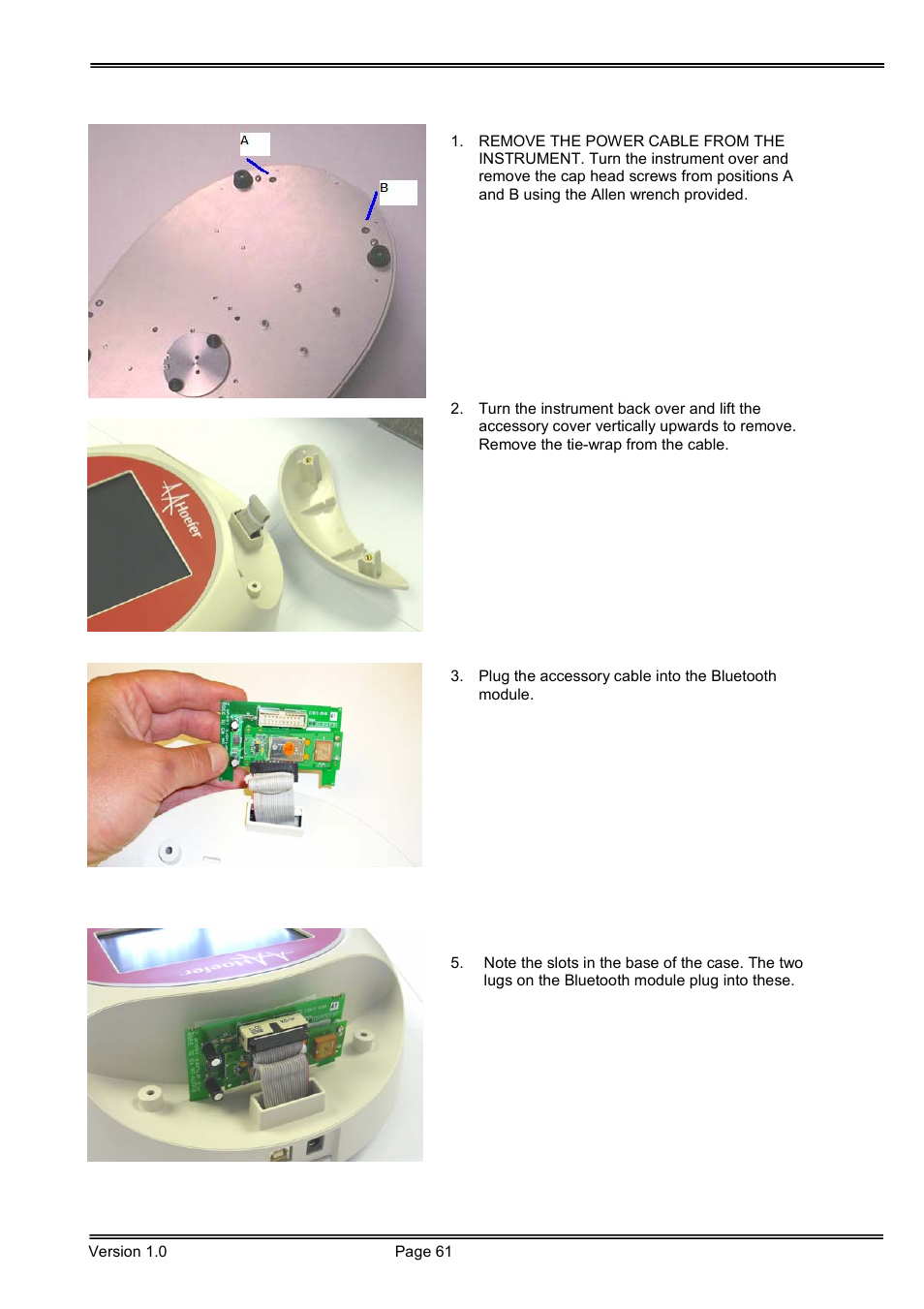 Hoefer SP-2001 Vision Life Spectrophotometer User Manual | Page 61 / 66