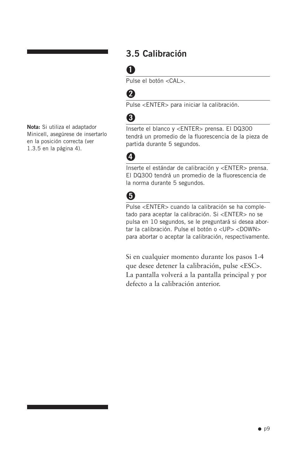 5 calibración | Hoefer DQ300 User Manual | Page 17 / 30