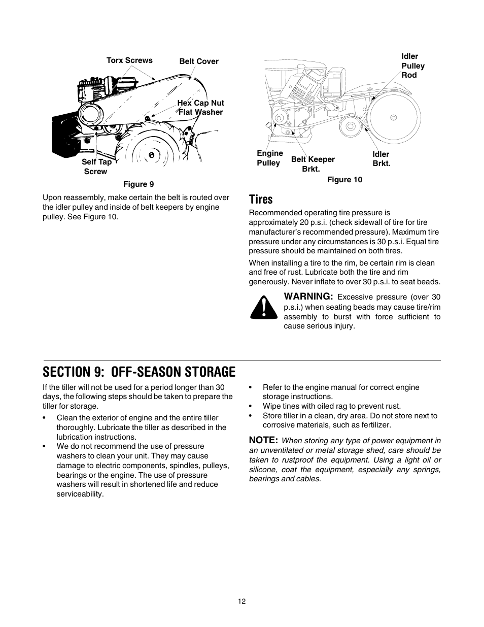 Tires | Cub Cadet RT 65 User Manual | Page 12 / 20