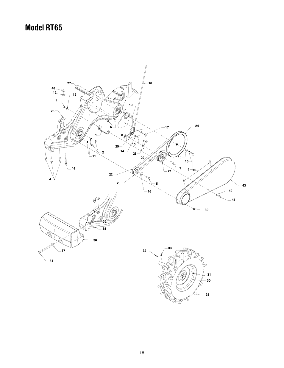 Model rt65 | Cub Cadet RT 65 User Manual | Page 18 / 20