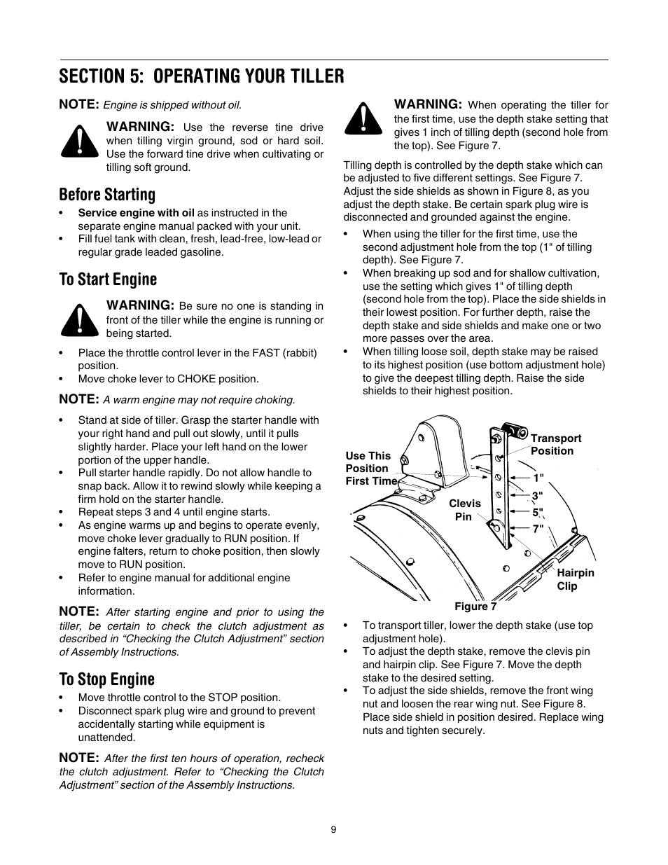 Before starting | Cub Cadet RT 65 User Manual | Page 9 / 20