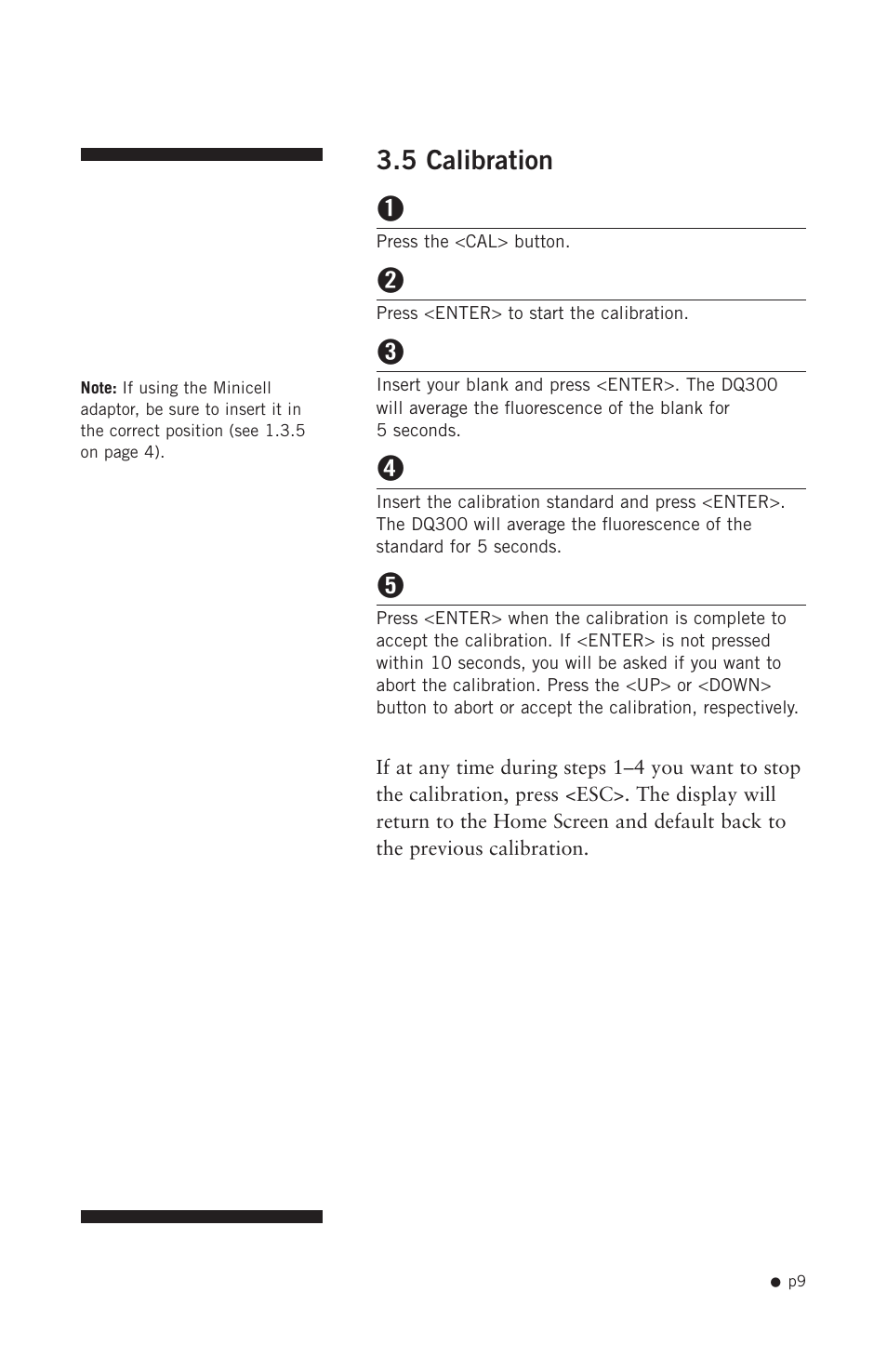 5 calibration | Hoefer DQ300 User Manual | Page 17 / 30