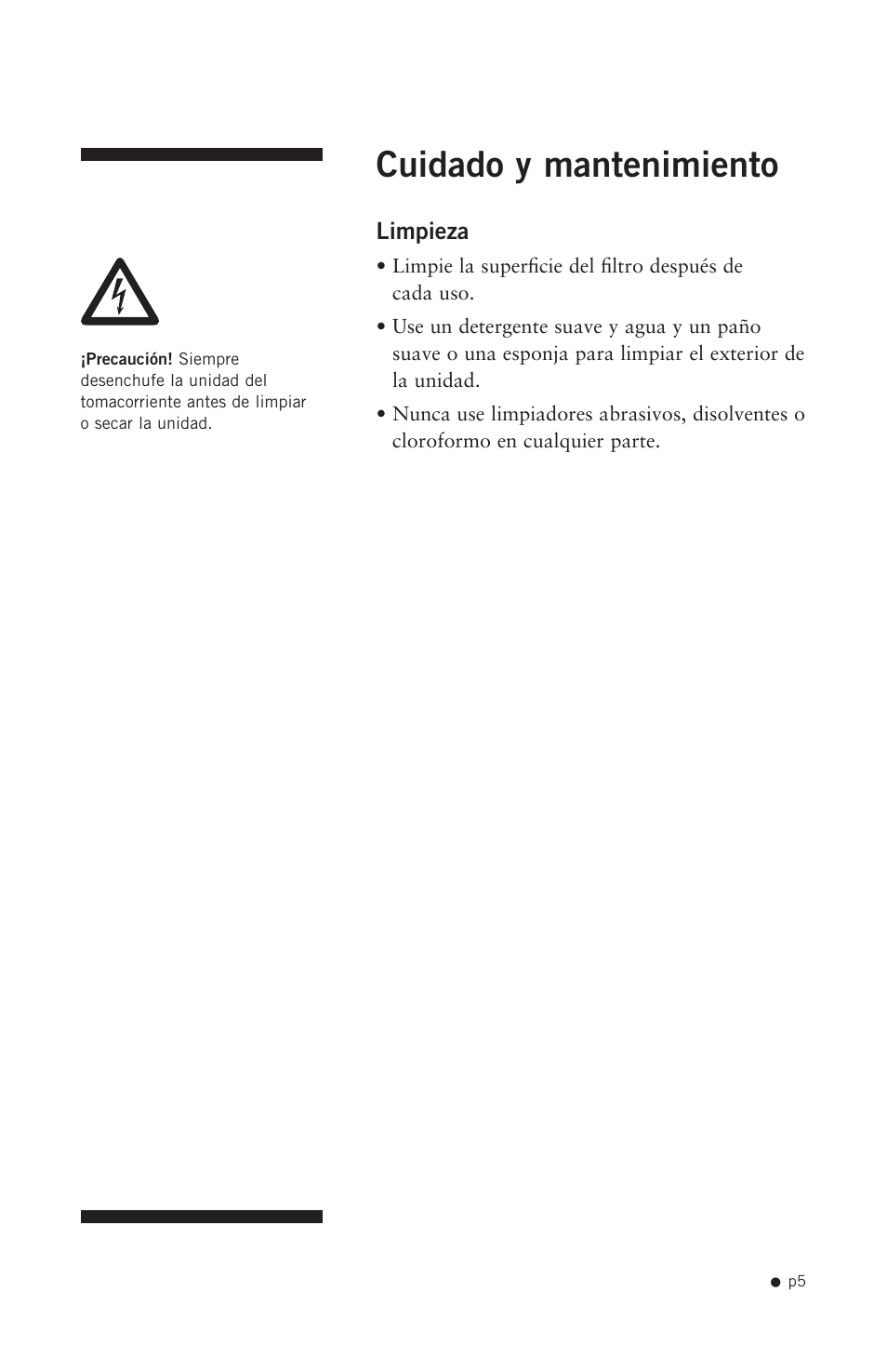 Cuidado y mantenimiento | Hoefer UV20 User Manual | Page 13 / 21