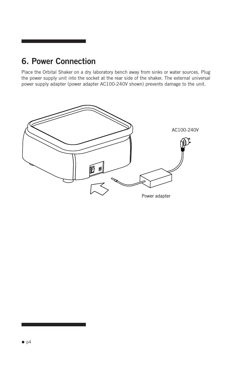 Power connection | Hoefer PR250 User Manual | Page 10 / 18