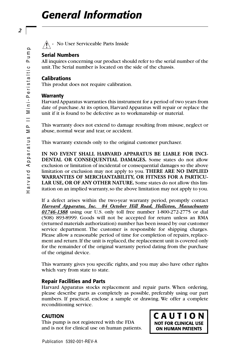 General information | Hoefer PP24 User Manual | Page 4 / 10