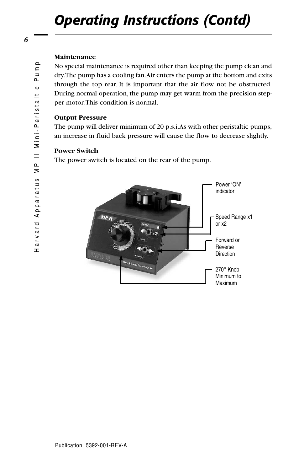 Operating instructions (contd) | Hoefer PP24 User Manual | Page 8 / 10