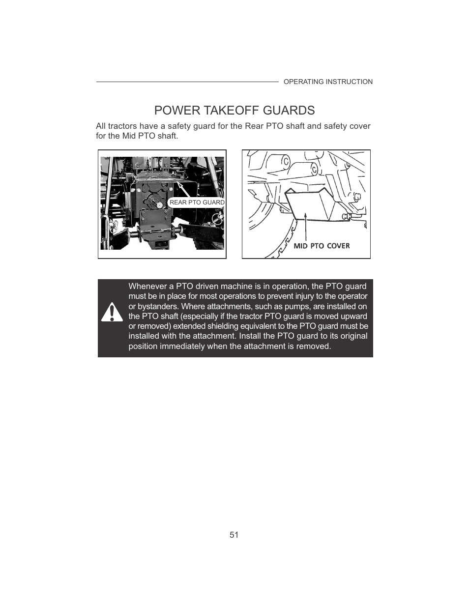 Power takeoff guards | Cub Cadet 7532 User Manual | Page 59 / 126