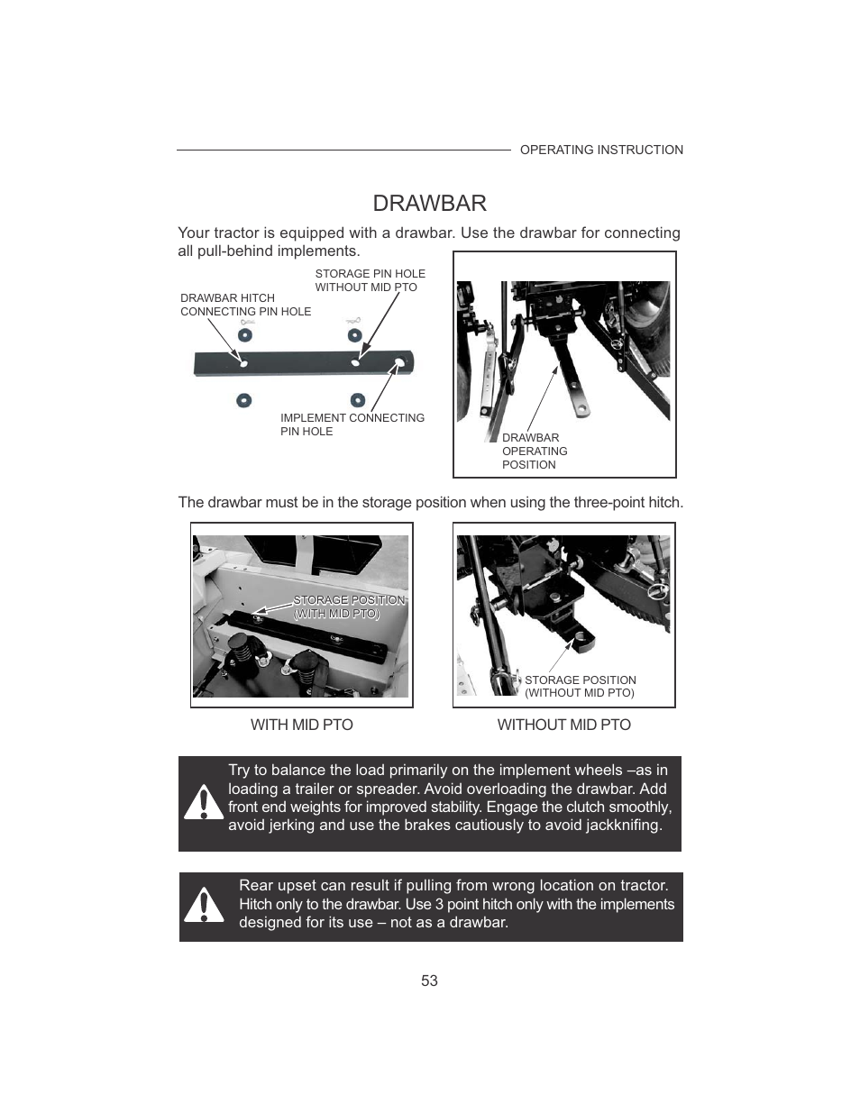 Drawbar | Cub Cadet 7532 User Manual | Page 61 / 126
