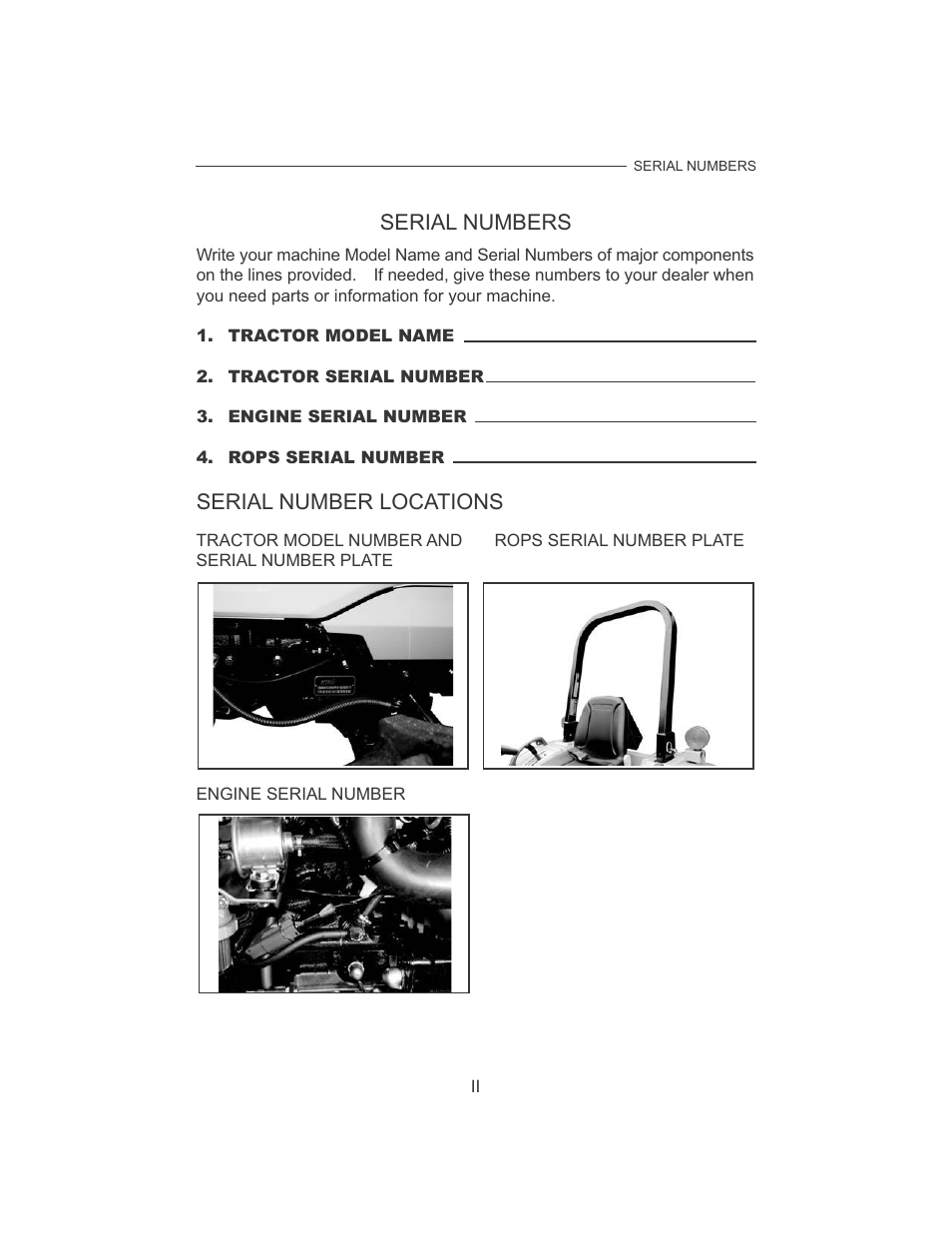 Serial numbers, Serial number locations | Cub Cadet 7532 User Manual | Page 7 / 126