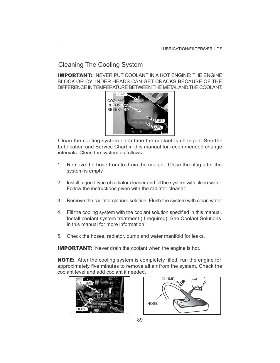 Cleaning the cooling system | Cub Cadet 7532 User Manual | Page 97 / 126