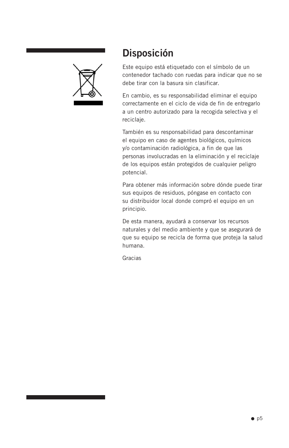 Disposición | Hoefer PCR1000 User Manual | Page 16 / 19