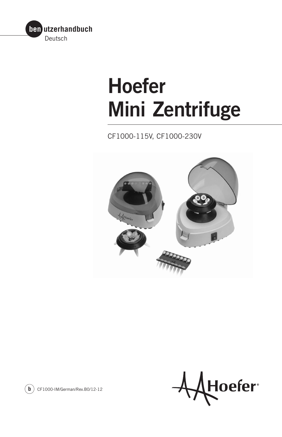 Hoefer CF1000 User Manual | 15 pages